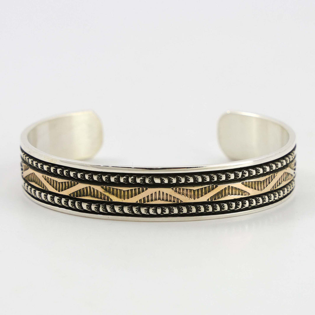 Gold on Silver Cuff