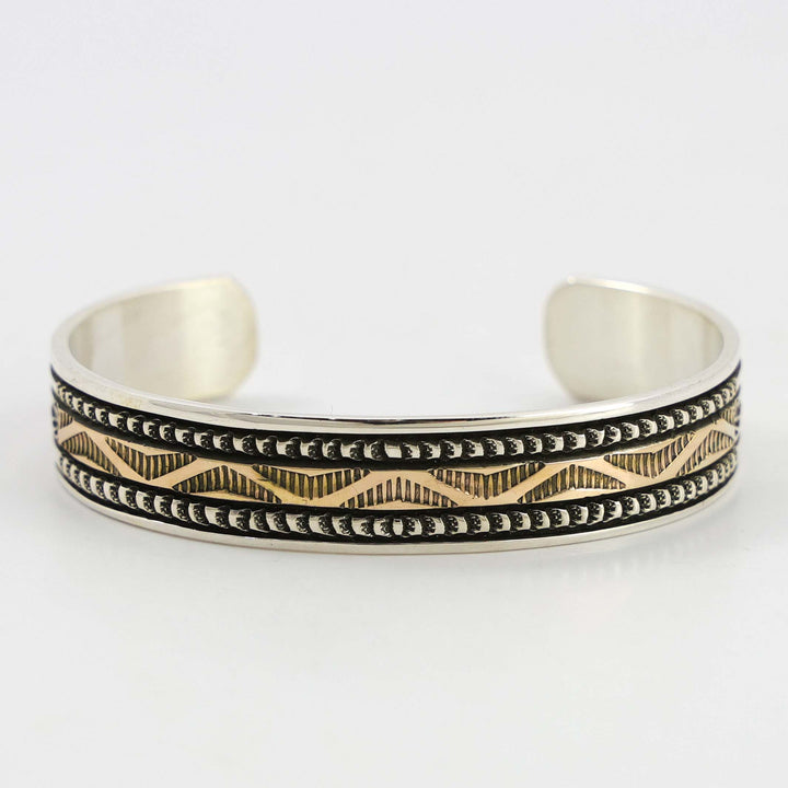 Gold on Silver Cuff