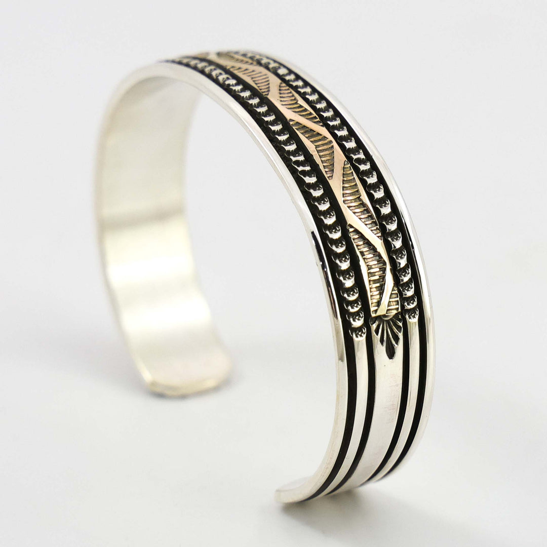 Gold on Silver Cuff