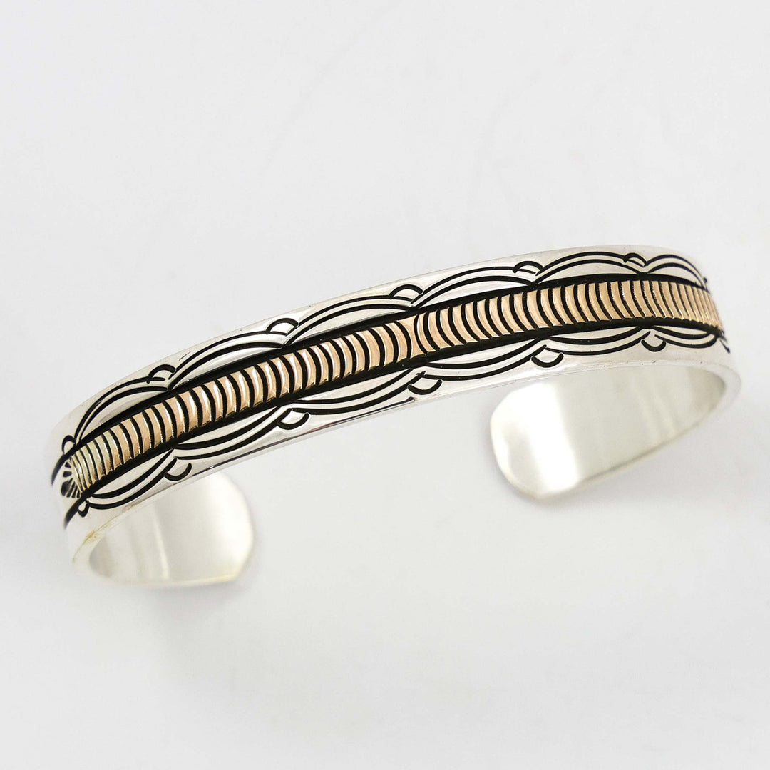 Gold on Silver Cuff