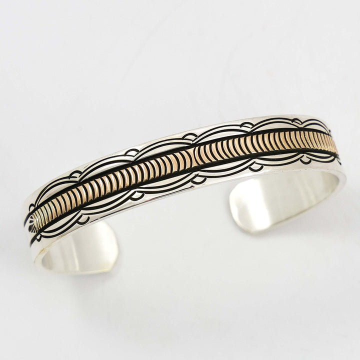 Gold on Silver Cuff