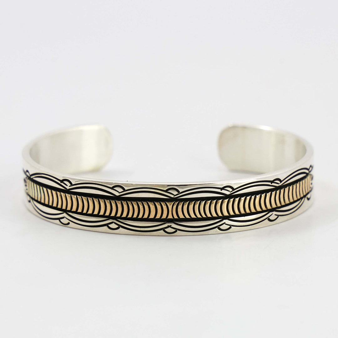 Gold on Silver Cuff