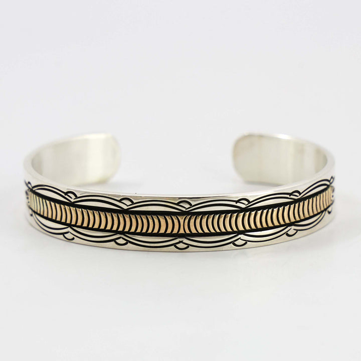 Gold on Silver Cuff