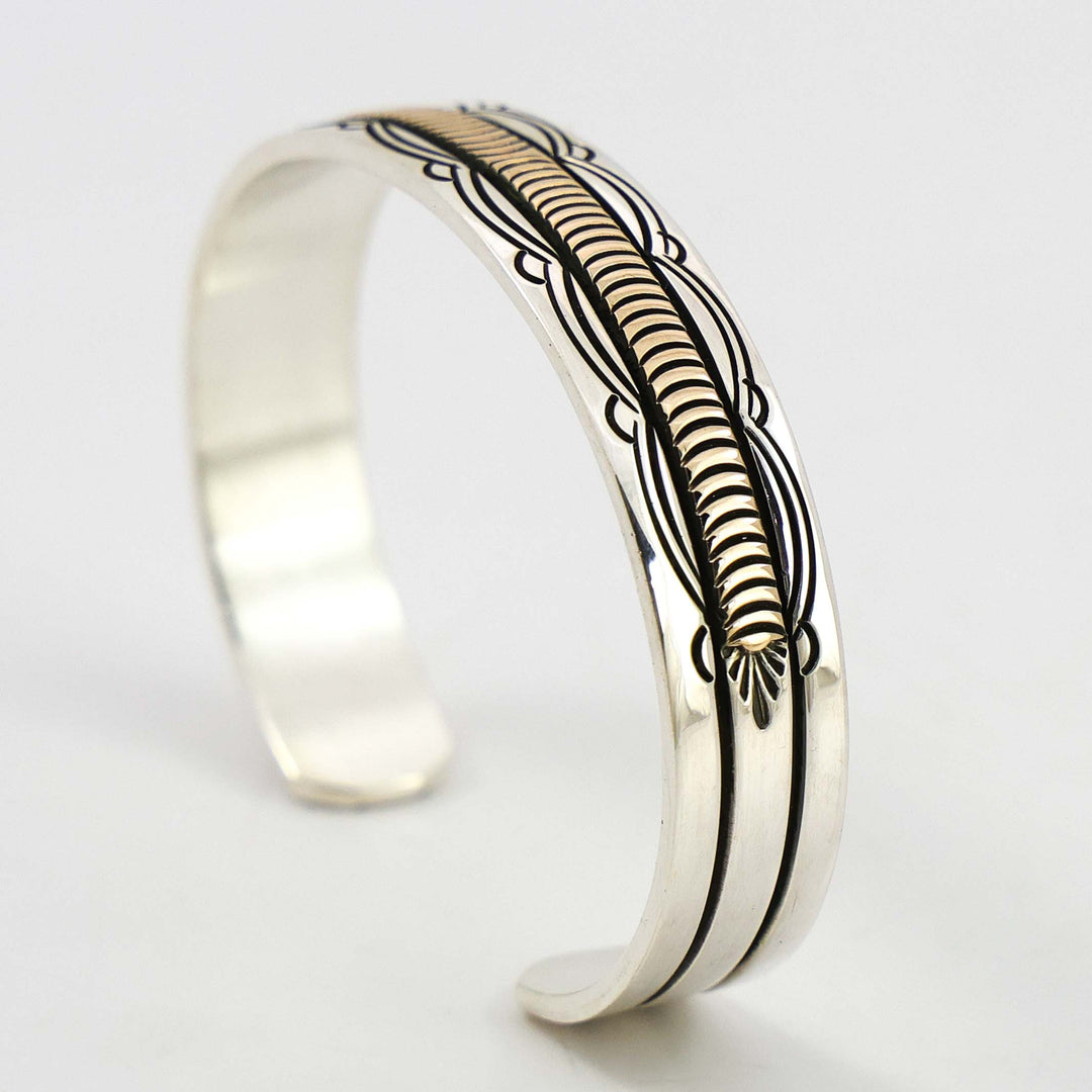 Gold on Silver Cuff