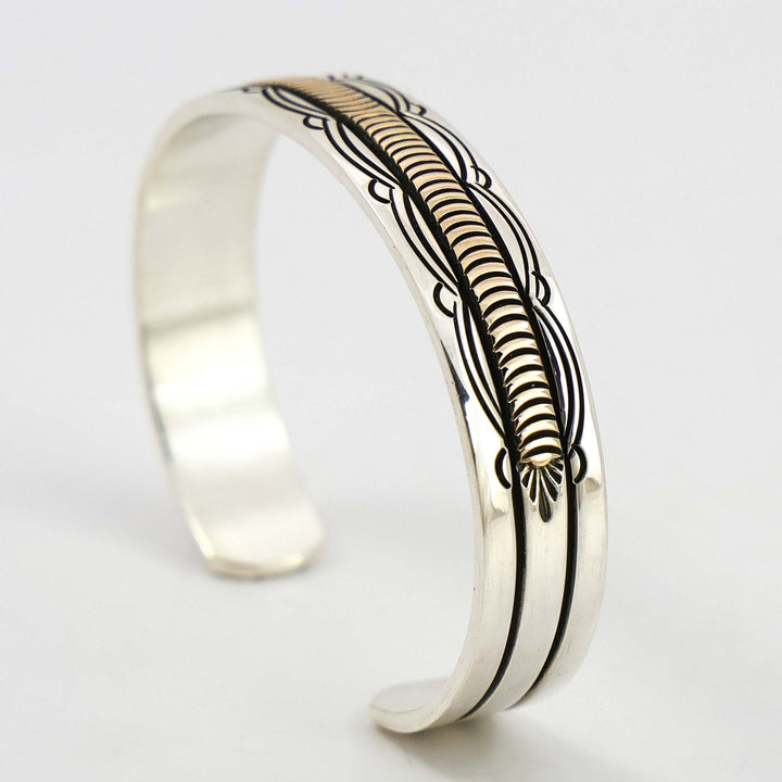 Gold on Silver Cuff