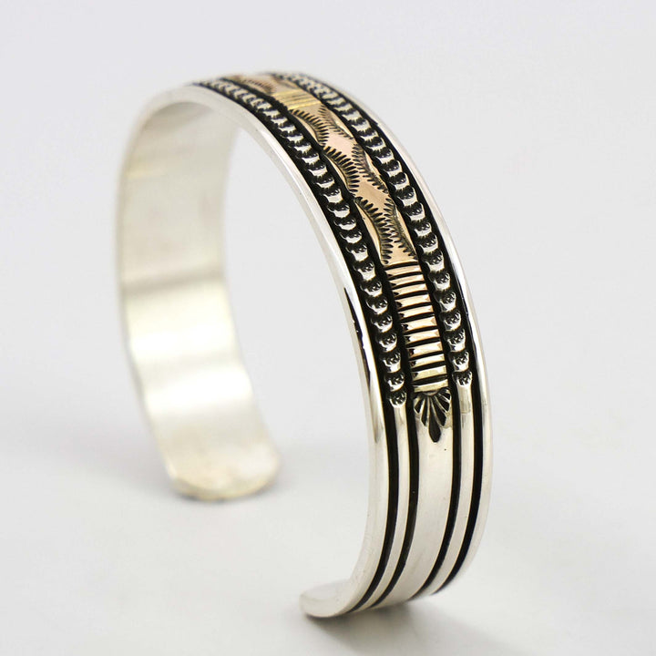 Gold on Silver Cuff