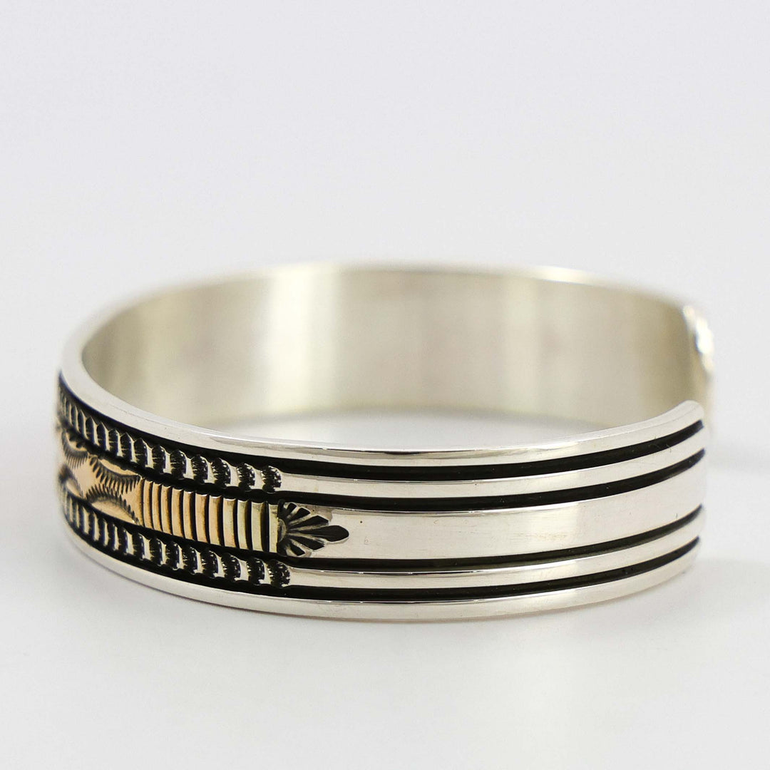Gold on Silver Cuff