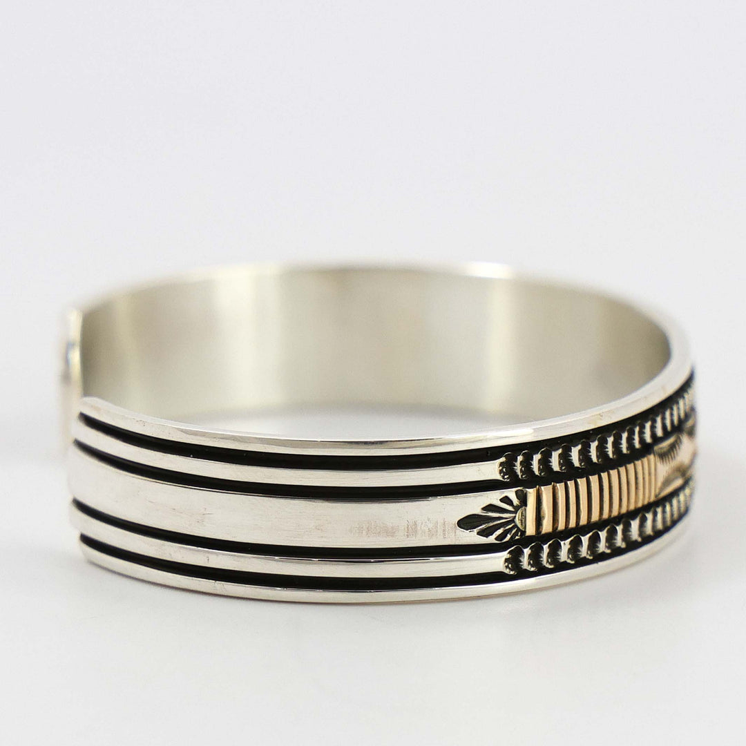 Gold on Silver Cuff