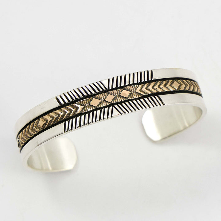 Gold on Silver Cuff