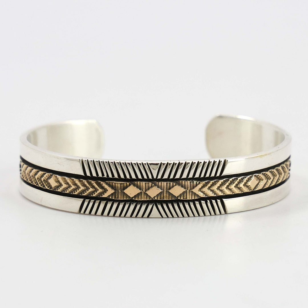 Gold on Silver Cuff