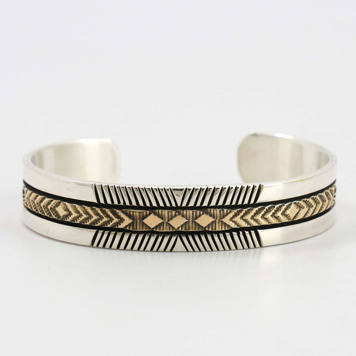 Gold on Silver Cuff
