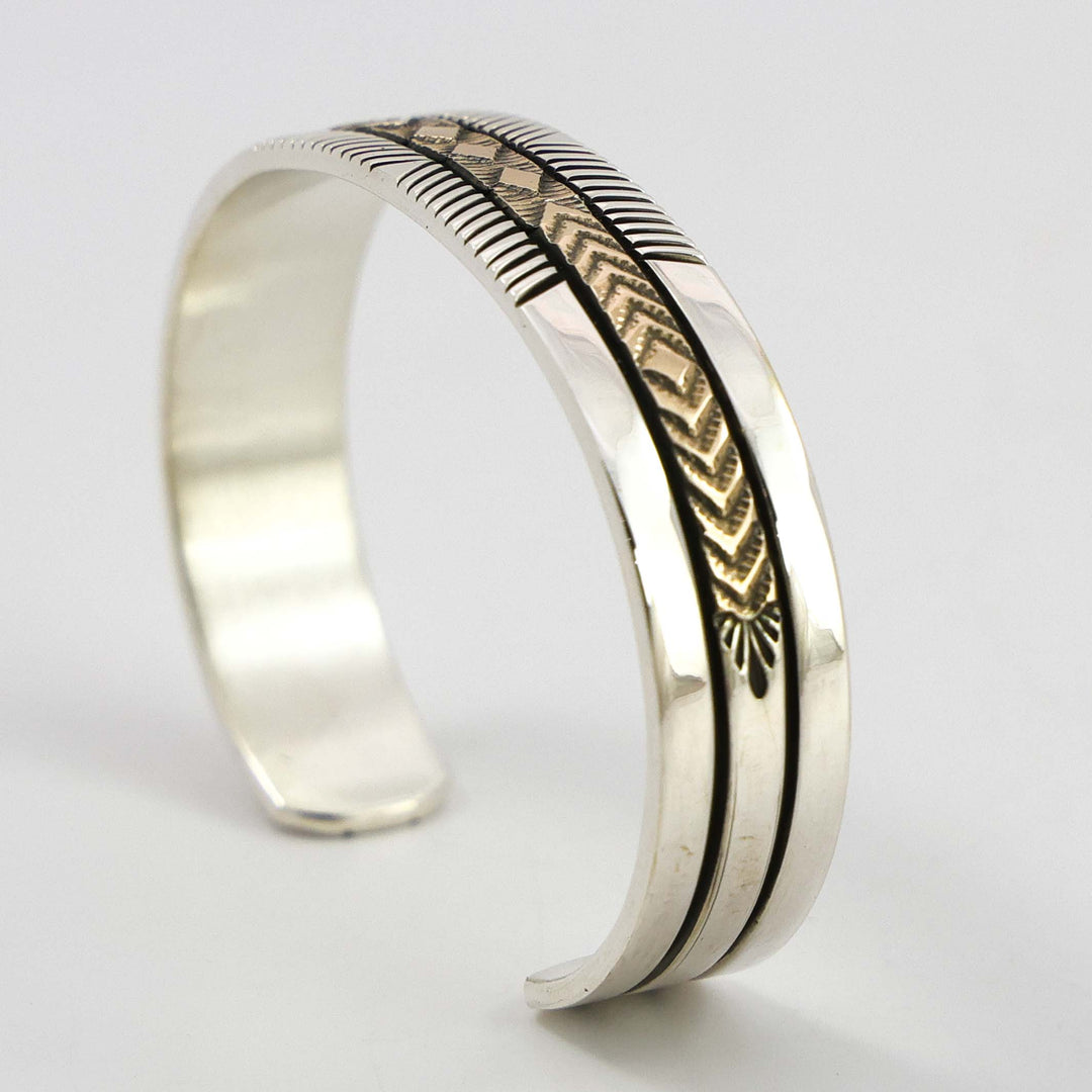 Gold on Silver Cuff