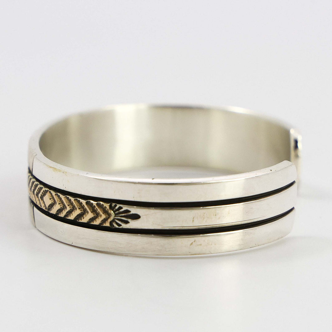 Gold on Silver Cuff