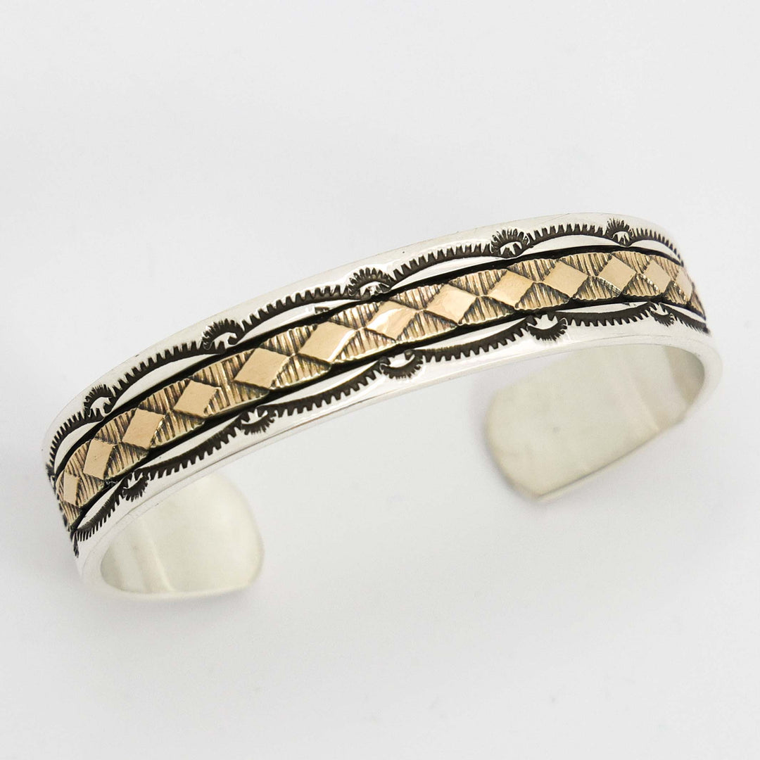 Gold on Silver Cuff