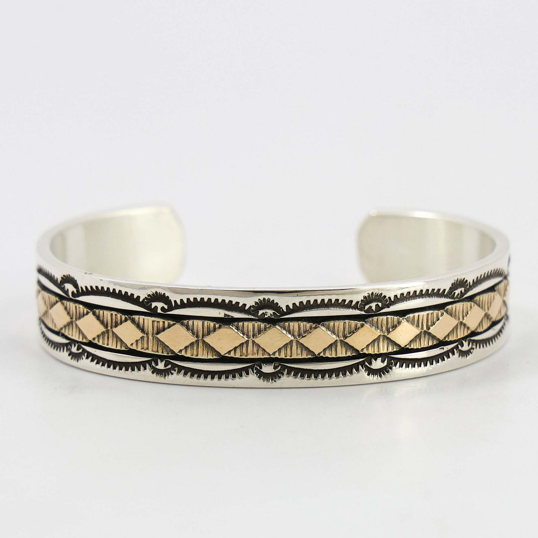 Gold on Silver Cuff