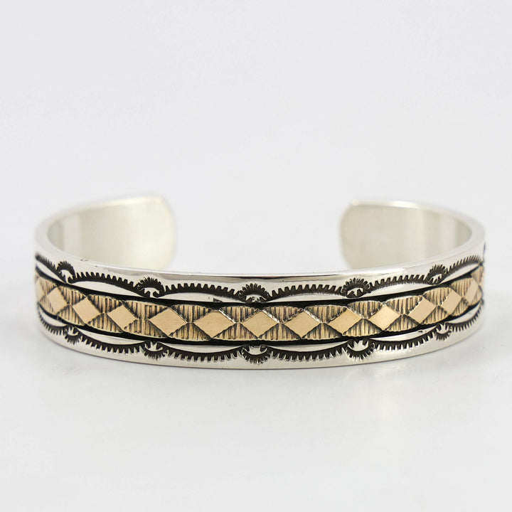 Gold on Silver Cuff