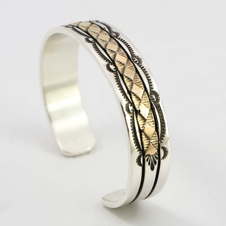 Gold on Silver Cuff