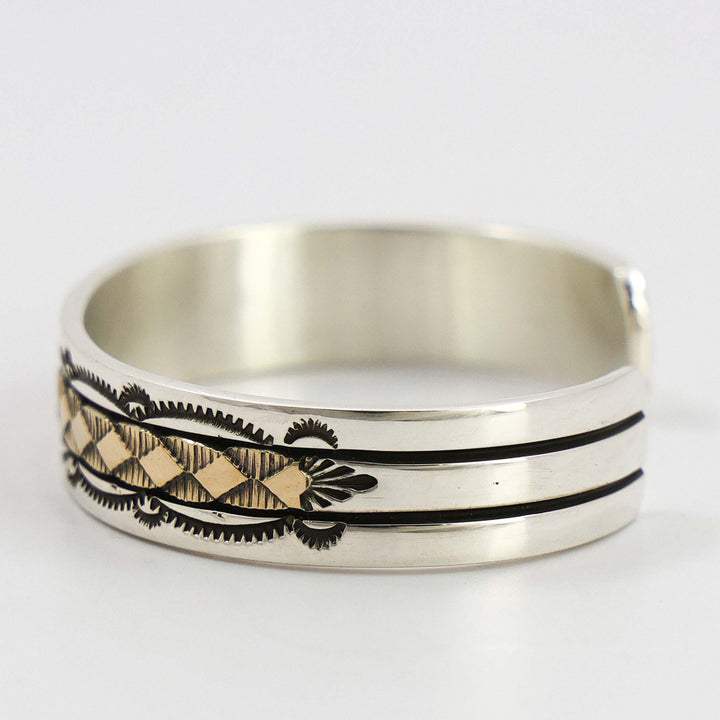 Gold on Silver Cuff