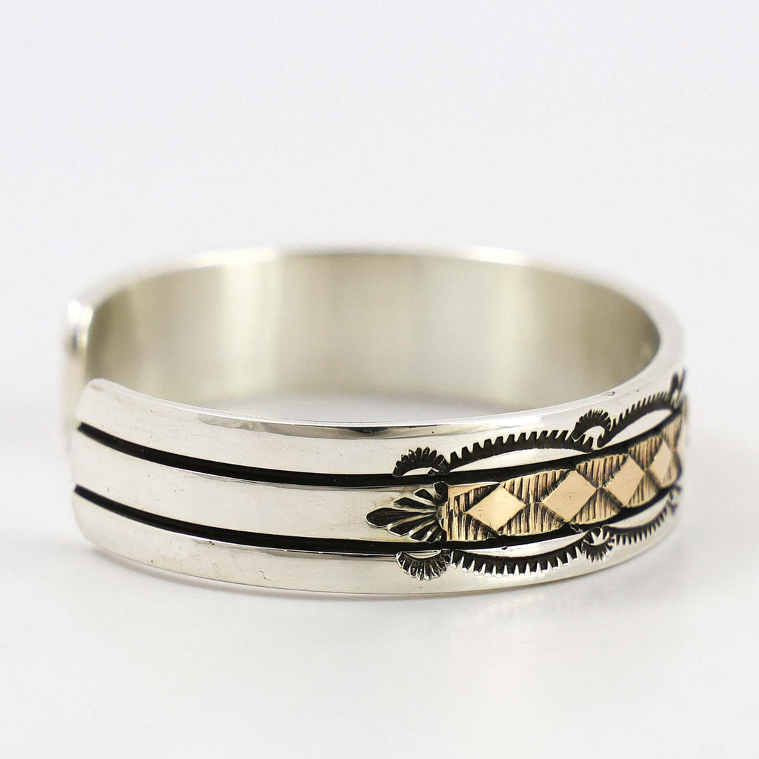 Gold on Silver Cuff