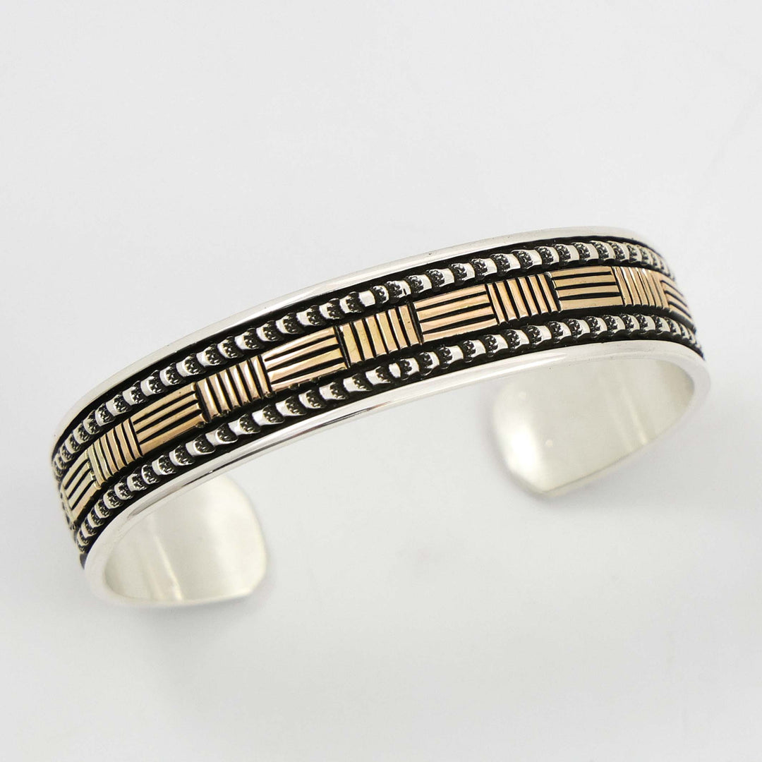 Gold on Silver Cuff