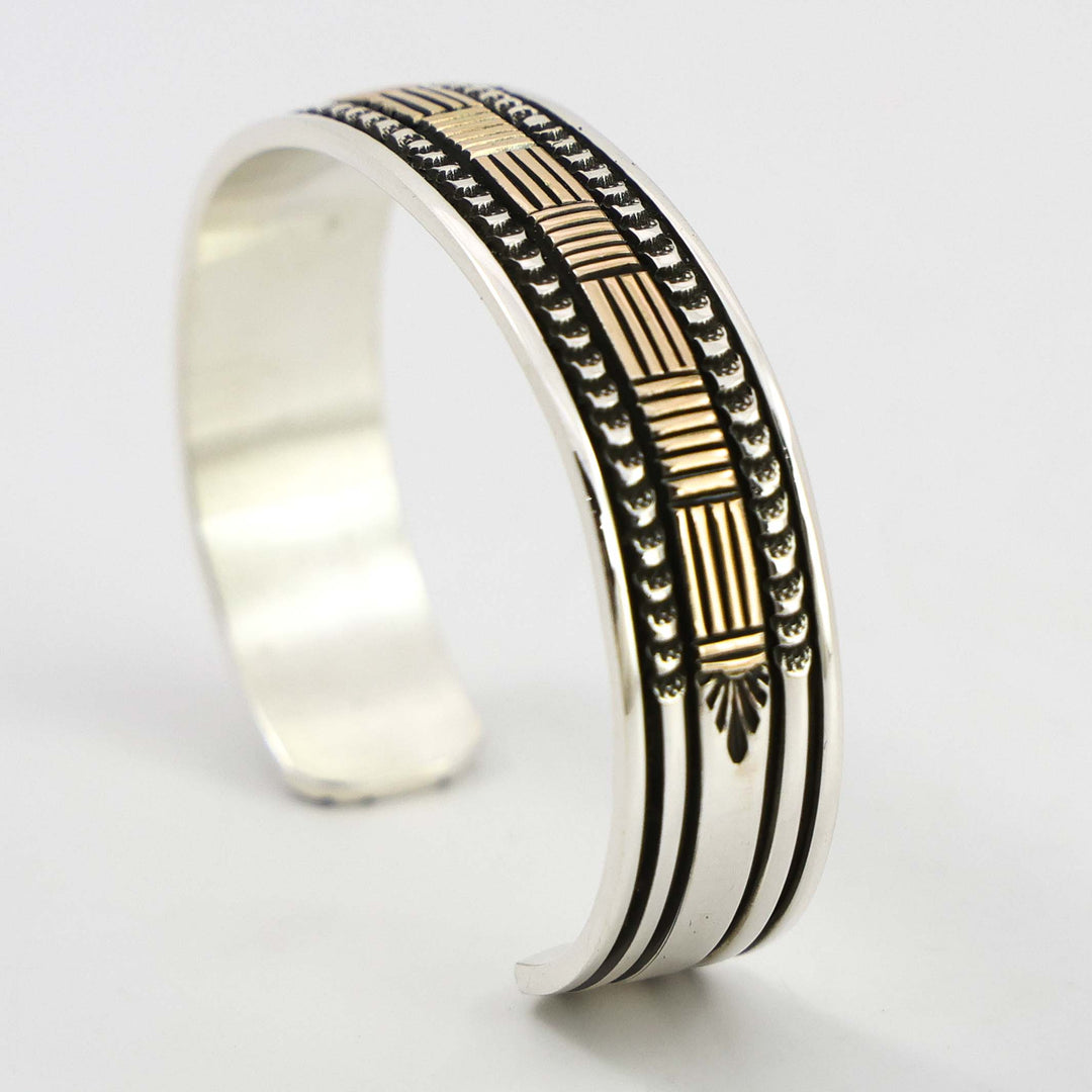 Gold on Silver Cuff