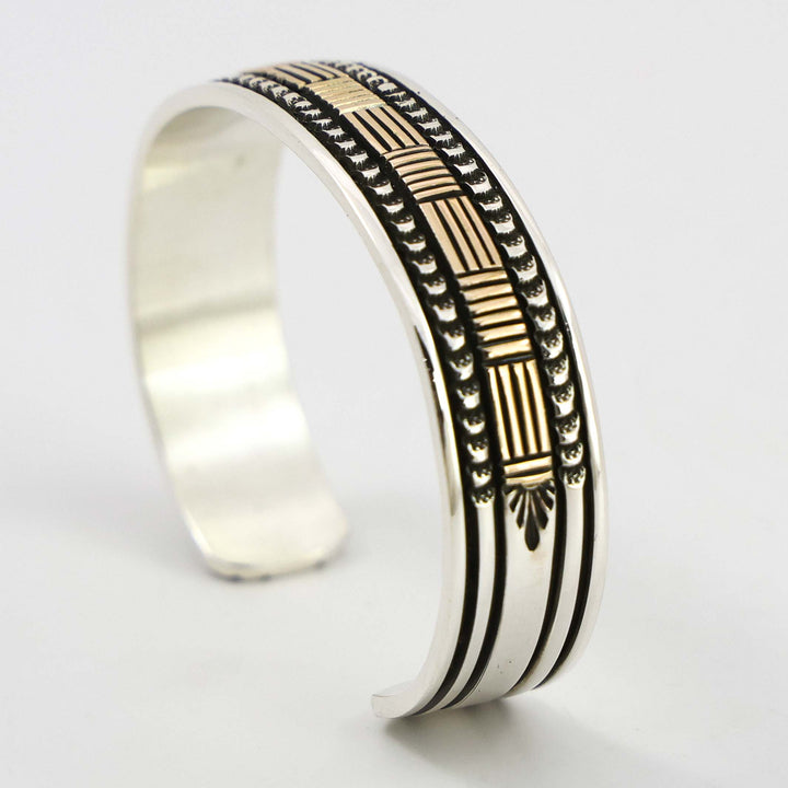 Gold on Silver Cuff