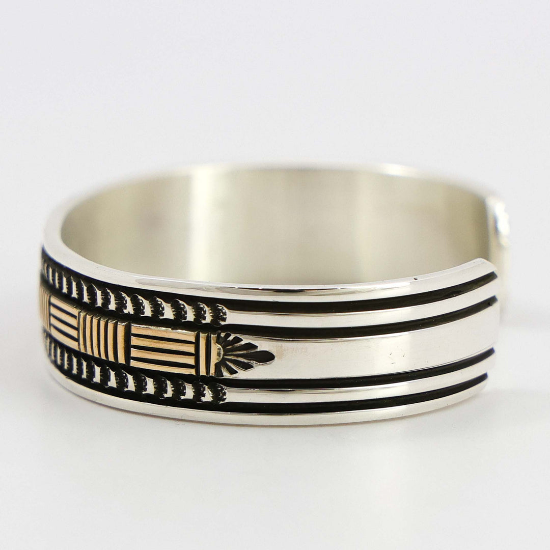 Gold on Silver Cuff