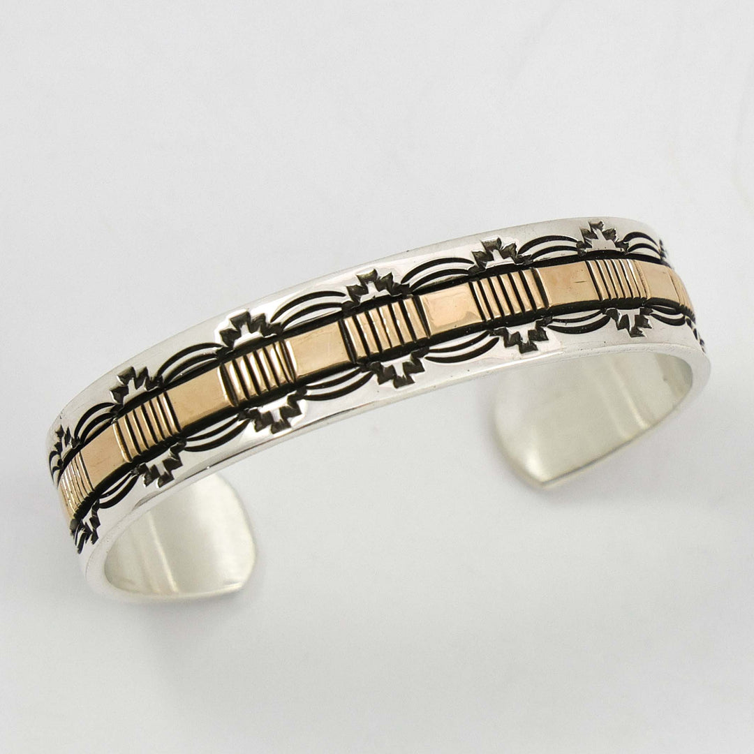Gold on Silver Cuff