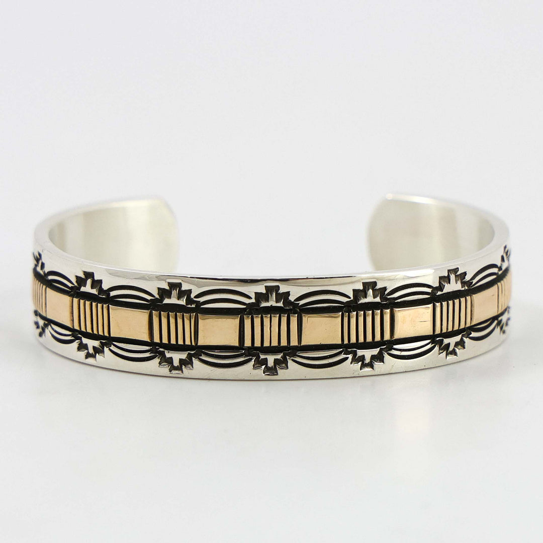 Gold on Silver Cuff