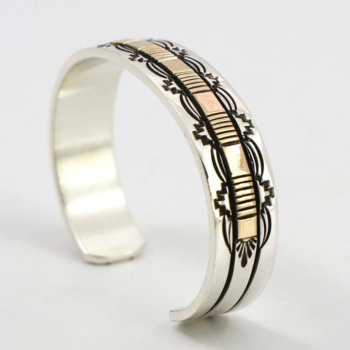 Gold on Silver Cuff
