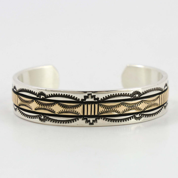 Gold on Silver Cuff