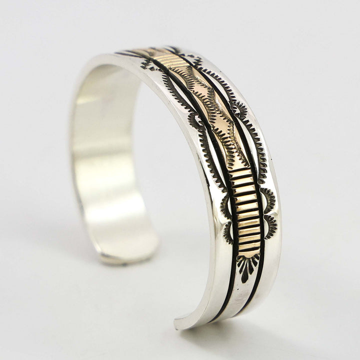 Gold on Silver Cuff