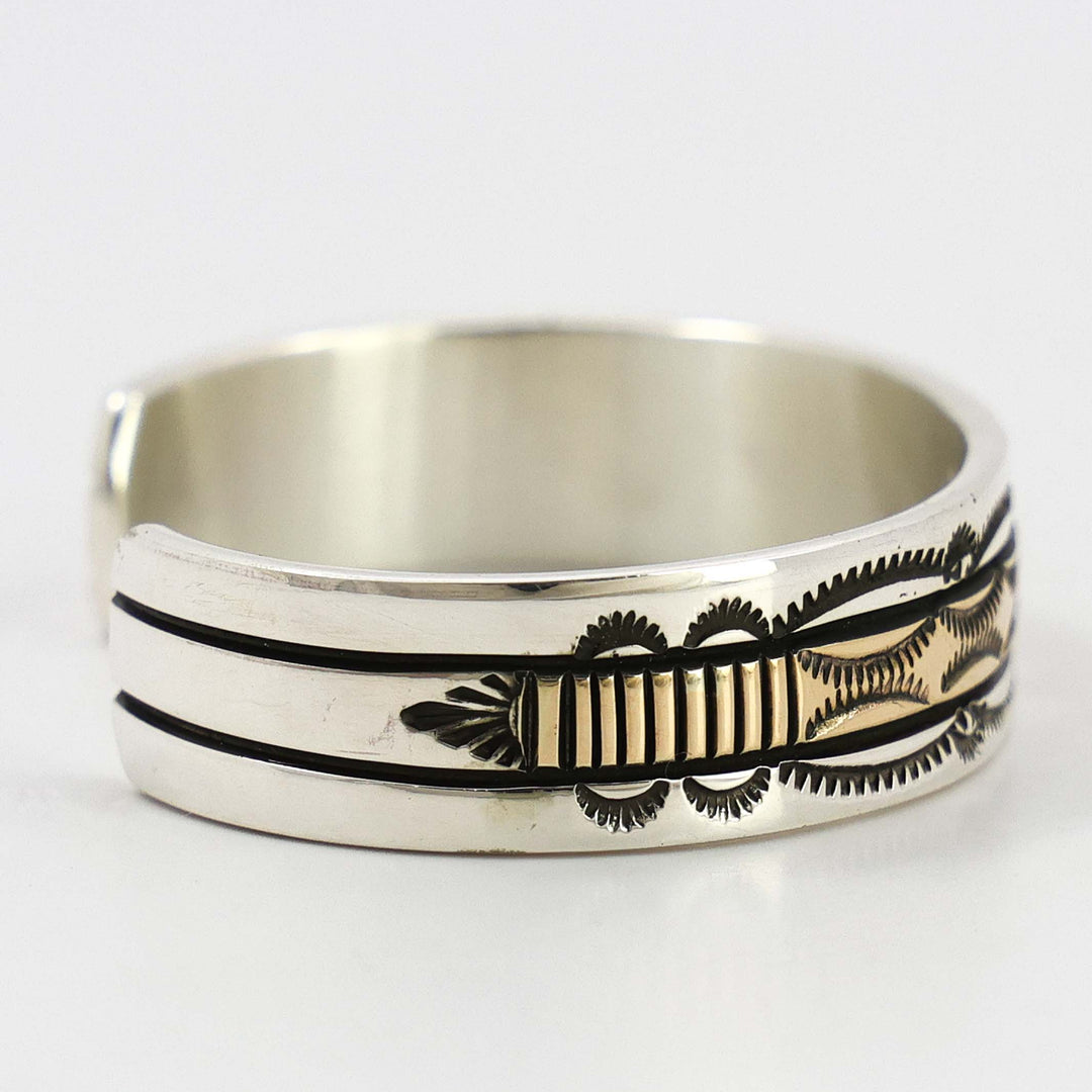 Gold on Silver Cuff