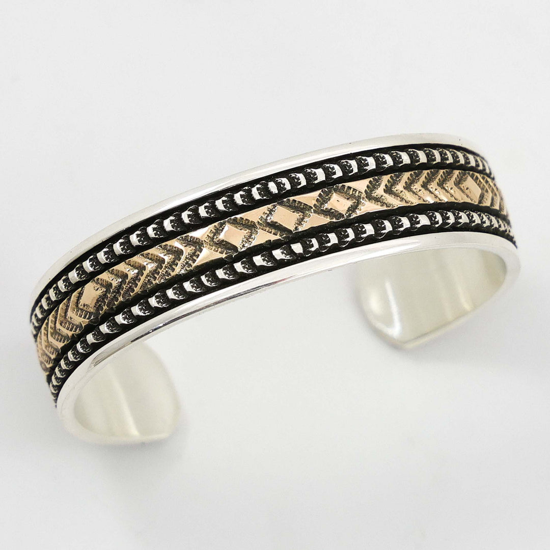 Gold on Silver Cuff