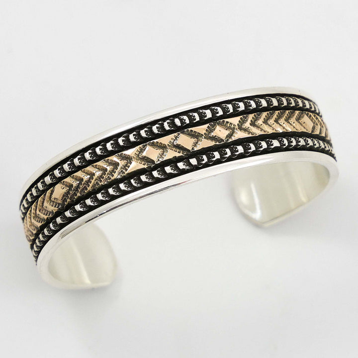 Gold on Silver Cuff