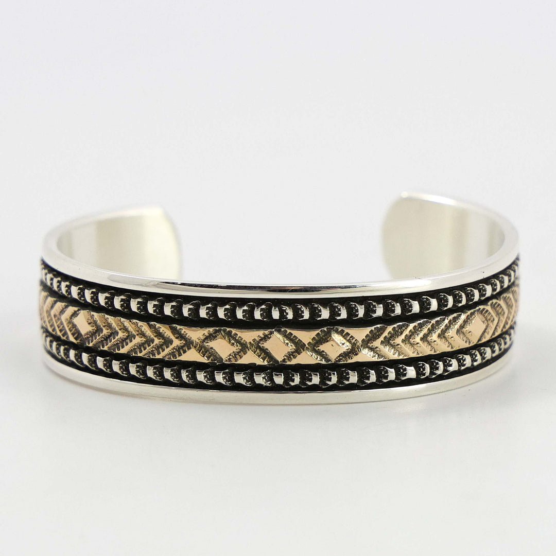 Gold on Silver Cuff