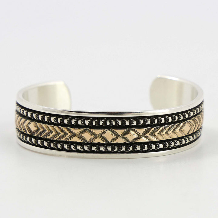 Gold on Silver Cuff