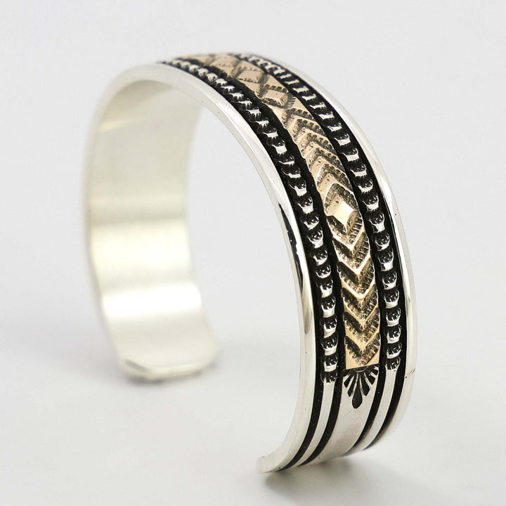 Gold on Silver Cuff