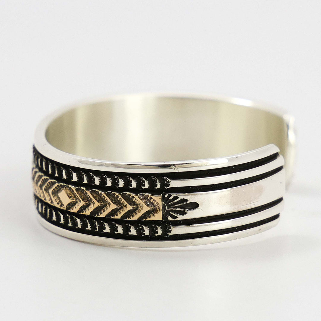Gold on Silver Cuff