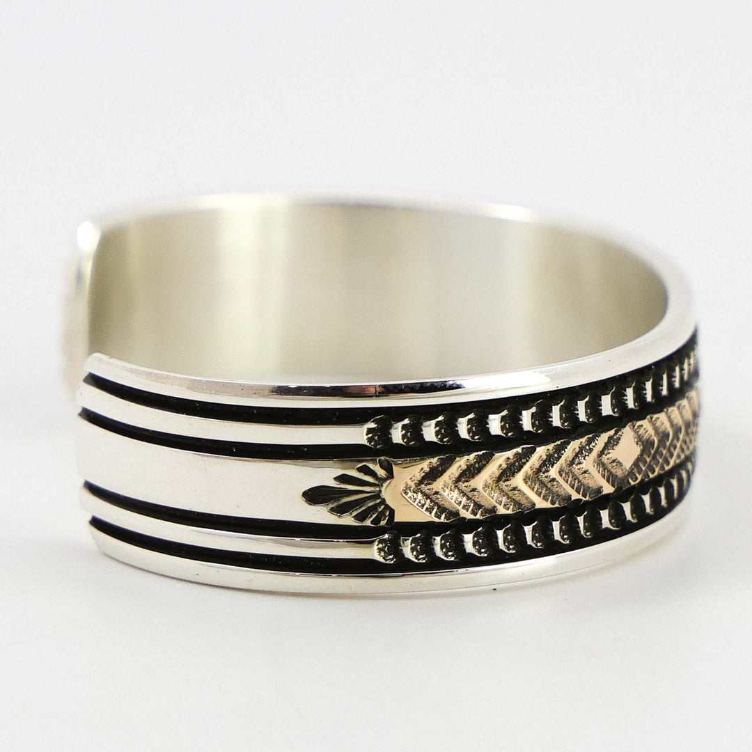 Gold on Silver Cuff