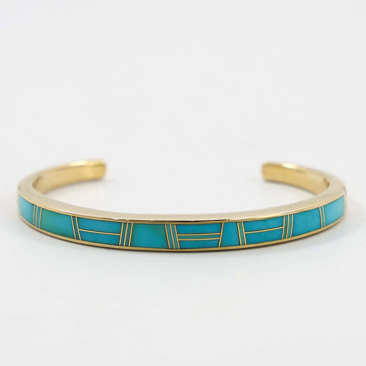 Gold and Turquoise Cuff