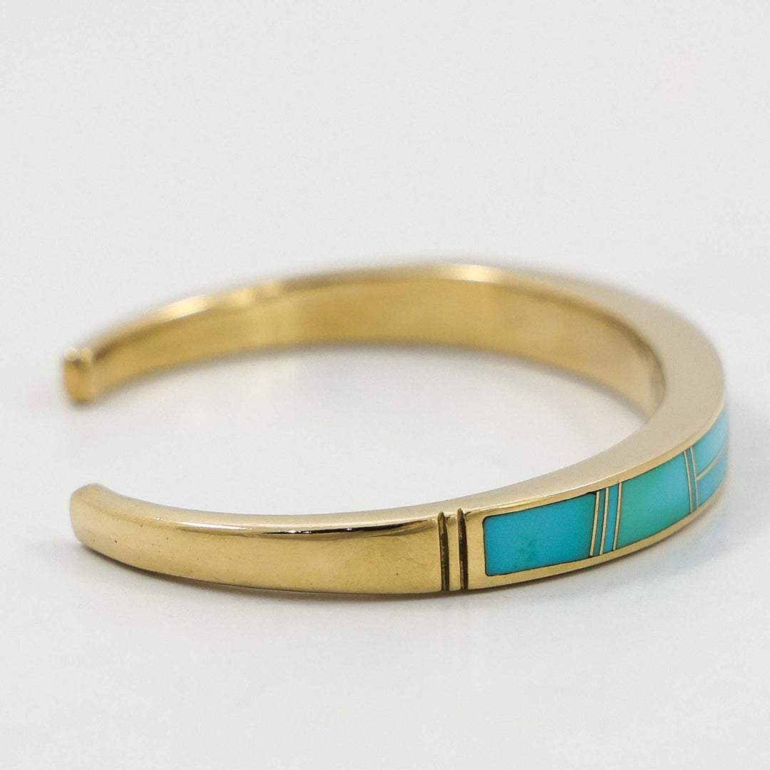 Gold and Turquoise Cuff