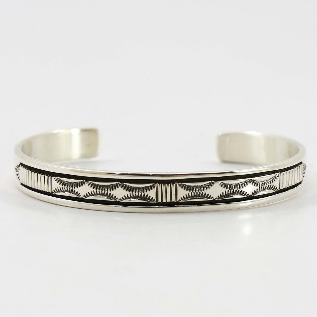 Stamped Silver Cuff