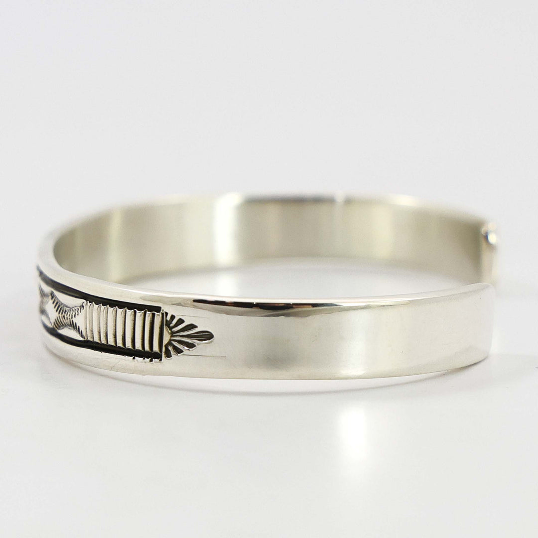 Stamped Silver Cuff