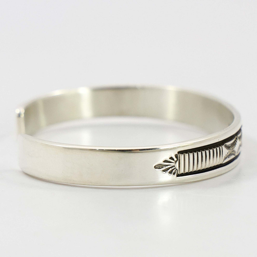 Stamped Silver Cuff
