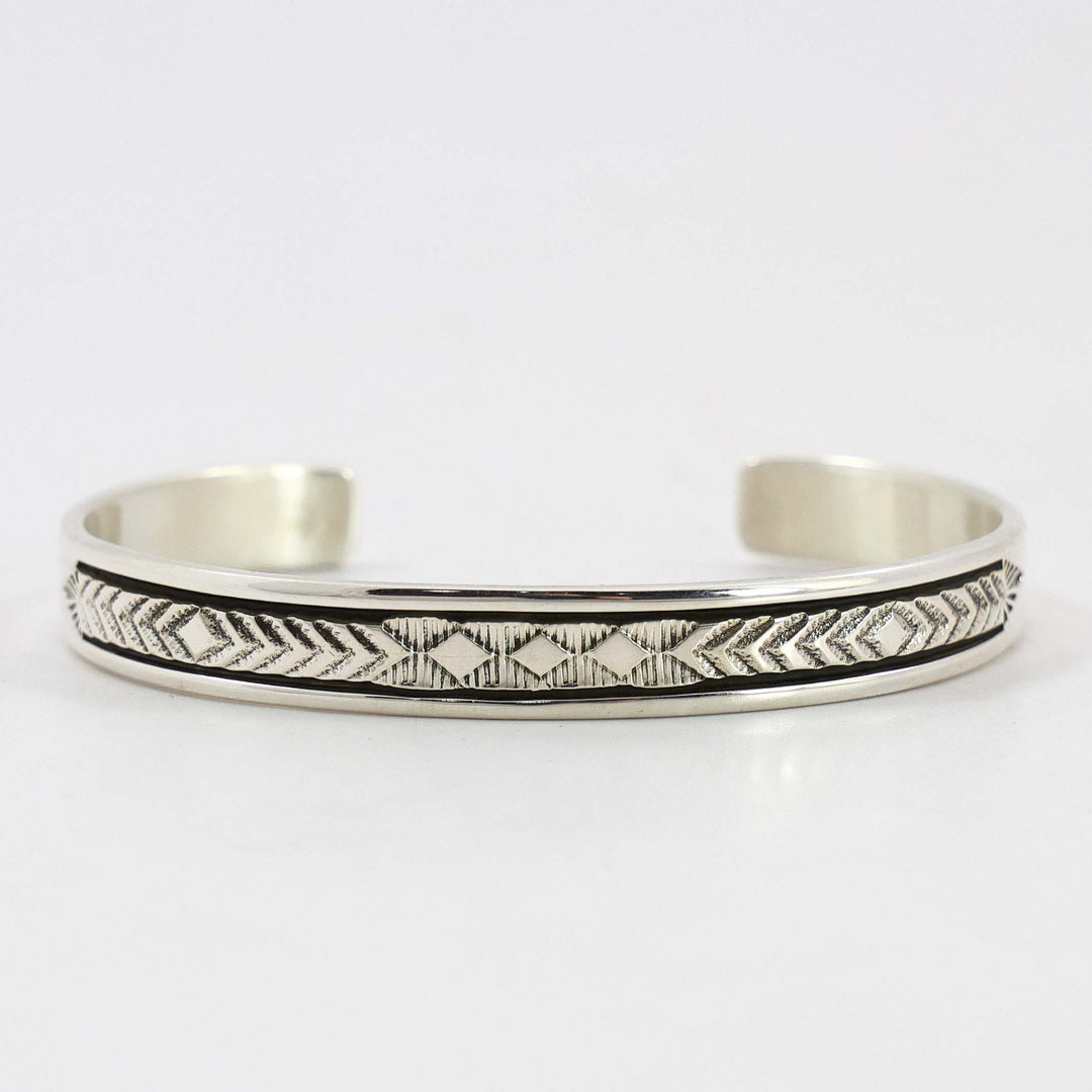 Stamped Silver Cuff