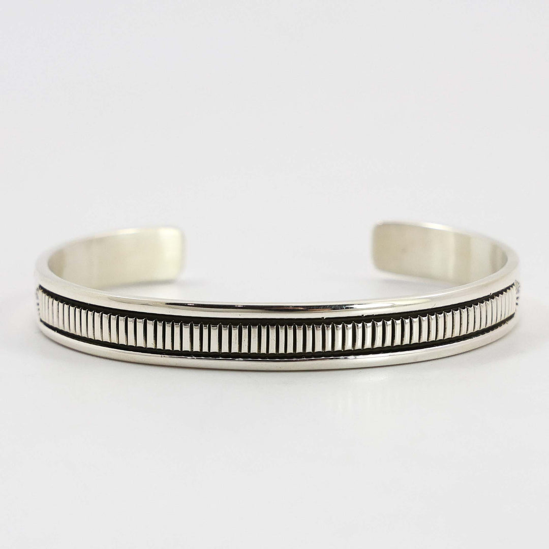 Stamped Silver Cuff