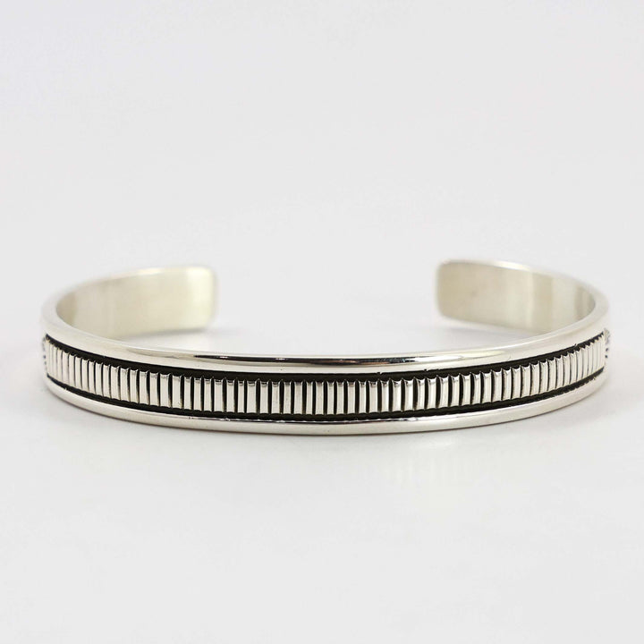 Stamped Silver Cuff