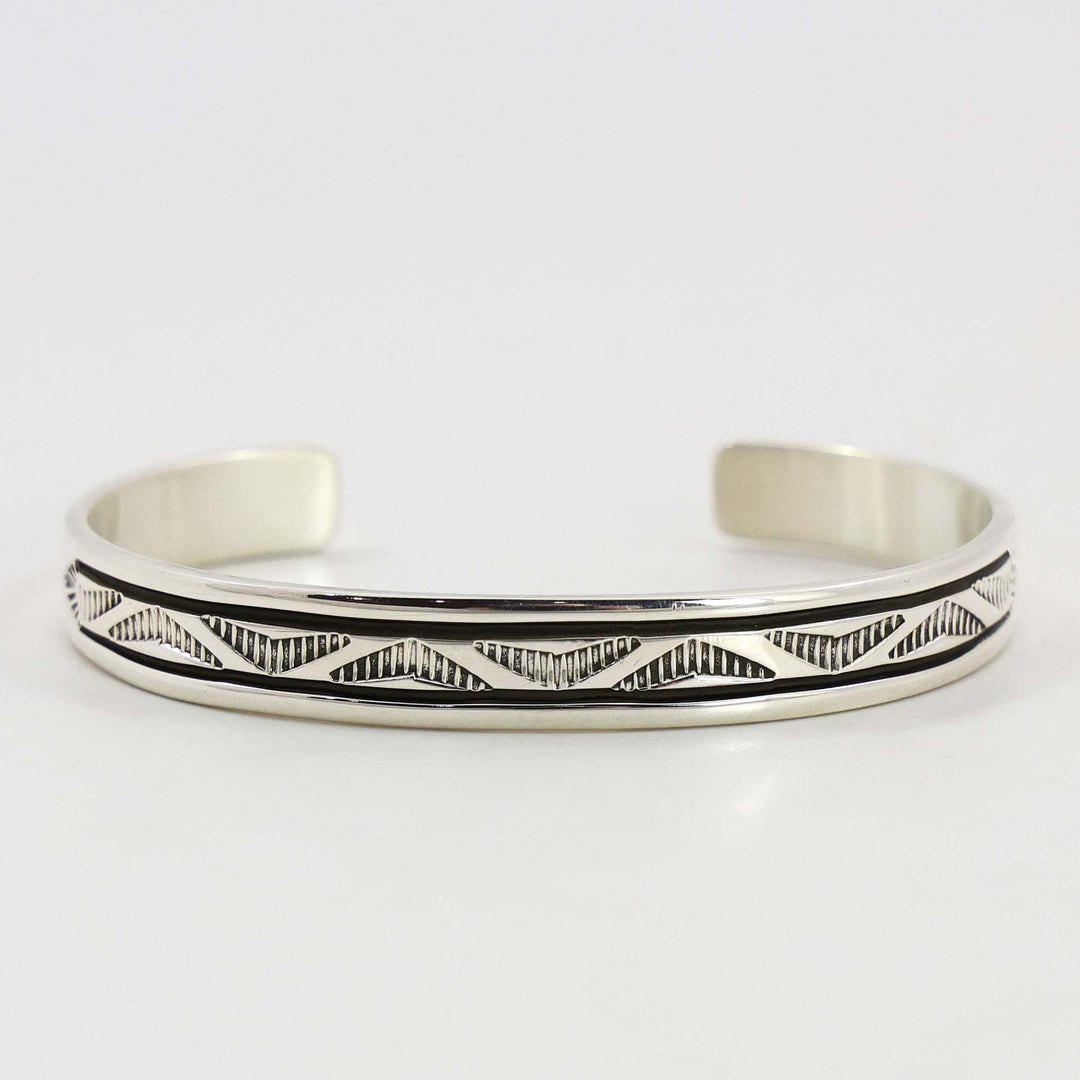 Stamped Silver Cuff