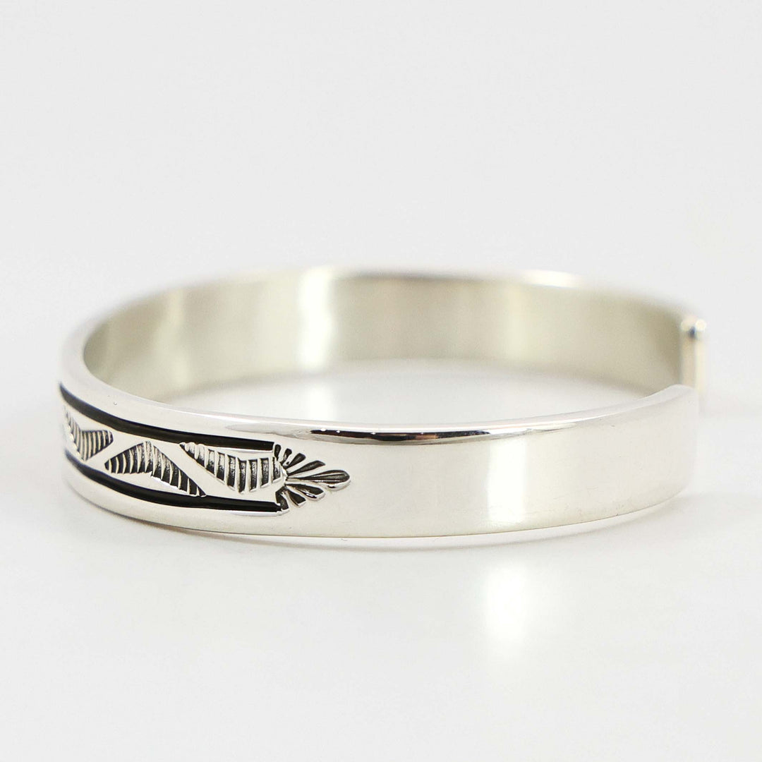 Stamped Silver Cuff